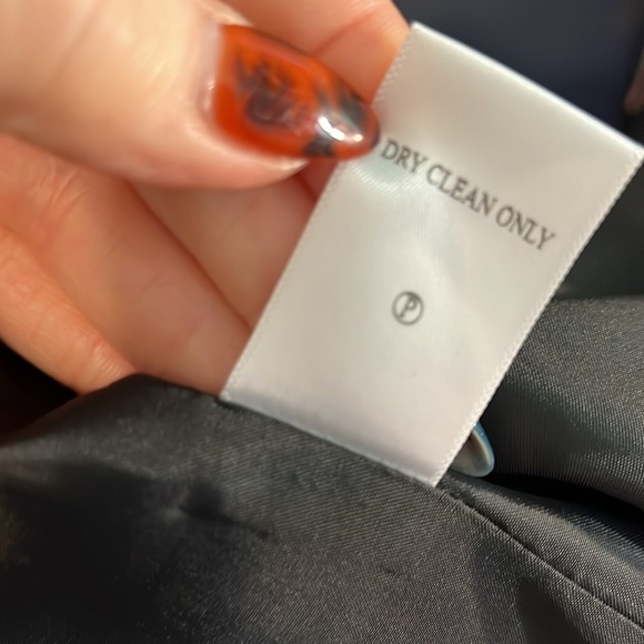 Coldwater Creek Blazer Jacket Fabric Rosettes Black Recycled Wool Artsy Size 10 - Picture 8 of 8